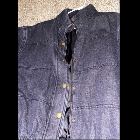 black denim puffer jacket - Picture 2 of 2